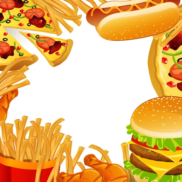 Fondo de comida rápida — Vector stock © ramonakaulitzki #14552553