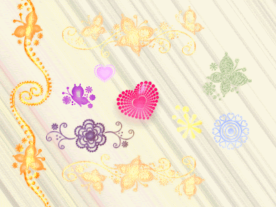 corazones y mariposas