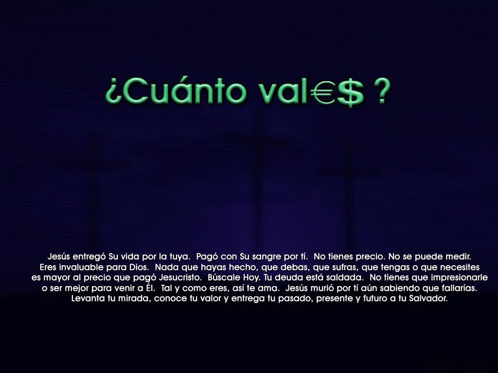 Fondo Cristiano: Cuanto Vales