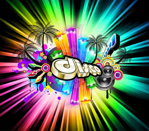 Fondo discoteca de música alta tecnología — Vector stock ...