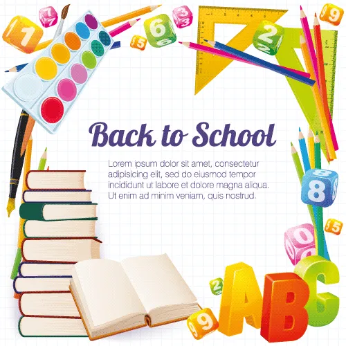 Fondo escolar - Vector | Vector ClipArt