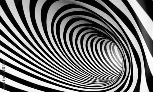 Fondo espiral abstracta 3d en blanco y negro" Fotos de archivo e ...