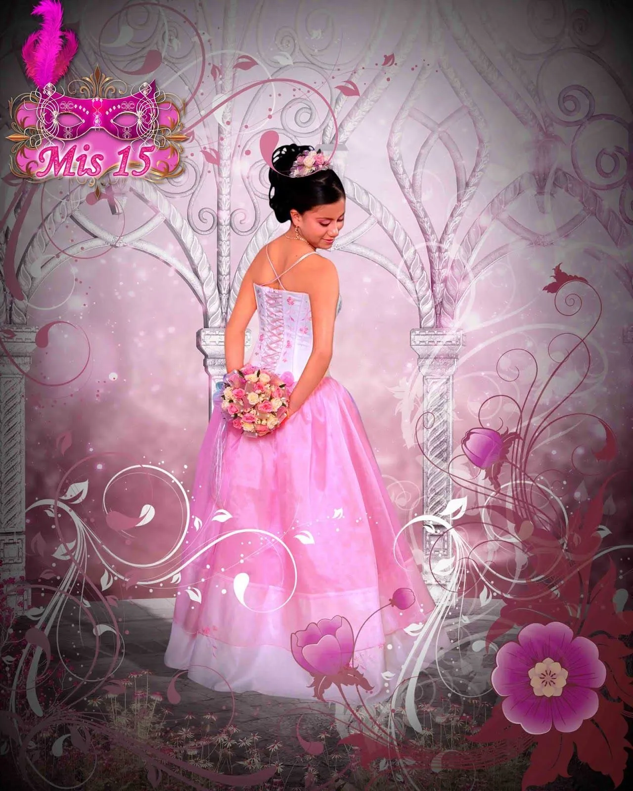 Plantillas para Photoshop.: Fondo de fantasia con antifaz Plantillas para Photoshop.: Fondo de fantasia con antifaz