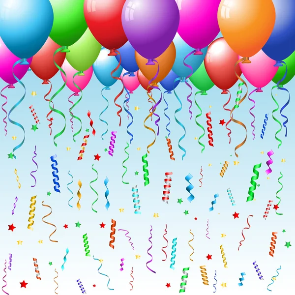 Fondo de fiesta con globos — Vector stock © kjpargeter #40598801