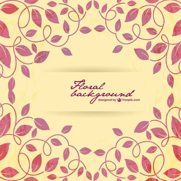 Fondo floral con marco de hojas | Descargar Vectores gratis Fondo floral con marco de hojas | Descargar Vectores gratis