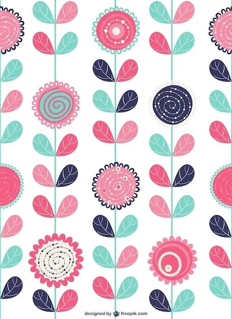 Fondo con flores decorativas | Descargar Vectores gratis Fondo con flores decorativas | Descargar Vectores gratis