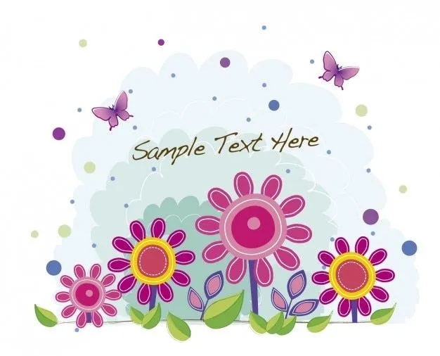 Fondo con flores rosas y mariposas | Descargar Vectores gratis Fondo con flores rosas y mariposas | Descargar Vectores gratis