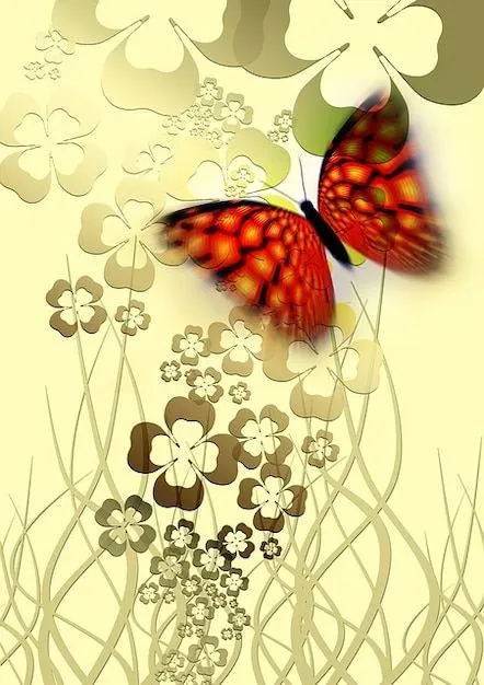 fondo hojas tréboles mariposa revista | Descargar Fotos gratis fondo hojas tréboles mariposa revista | Descargar Fotos gratis