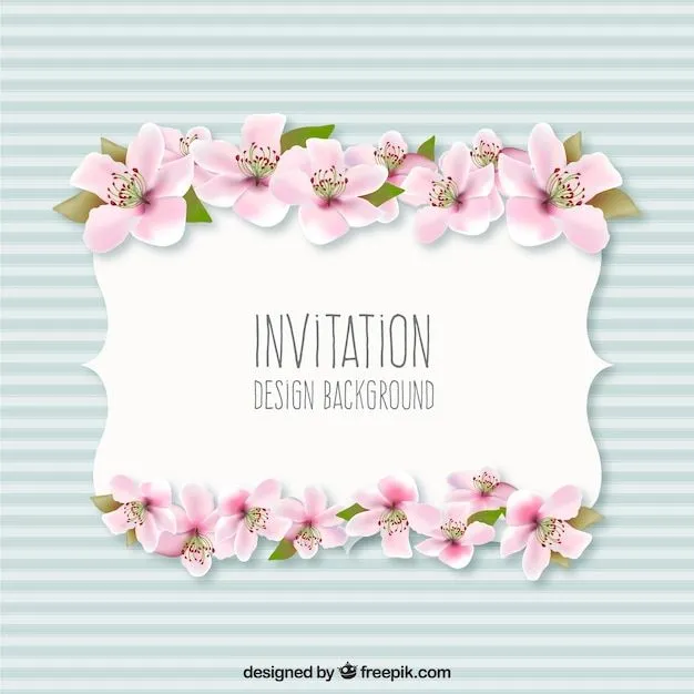 Fondo invitación con flores | Descargar Vectores gratis Fondo invitación con flores | Descargar Vectores gratis