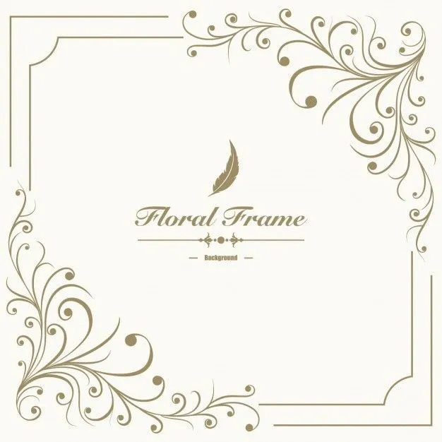 Fondo de marco floral Vector Gratis | marcos | Pinterest ...