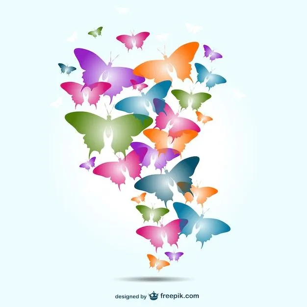 Fondo con mariposas de colores | Descargar Vectores gratis Fondo con mariposas de colores | Descargar Vectores gratis