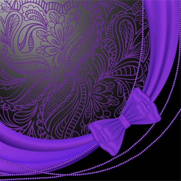Fondo morado con abalorios — Vector stock © Needle #79631752