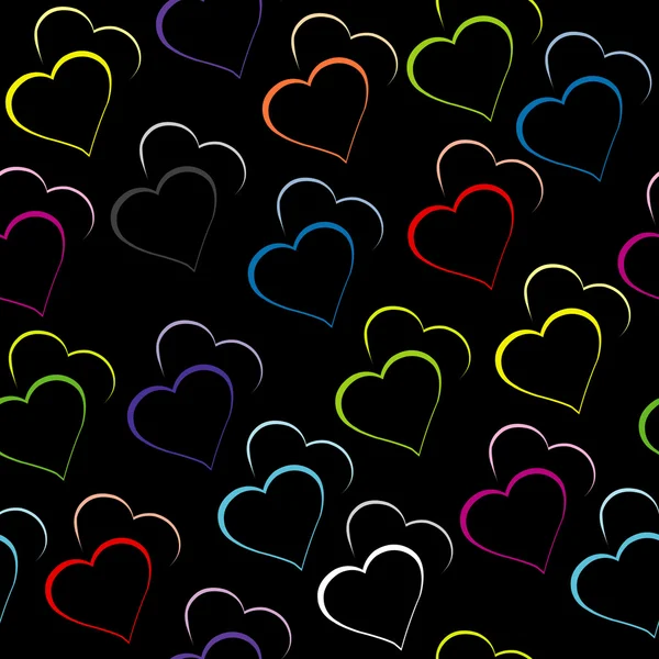 Fondo negro con corazones de colores — Foto stock © hibrida13 ... Fondo negro con corazones de colores — Foto stock © hibrida13 ...