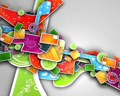 Un fondo de pantalla abstracto y muy colorido.