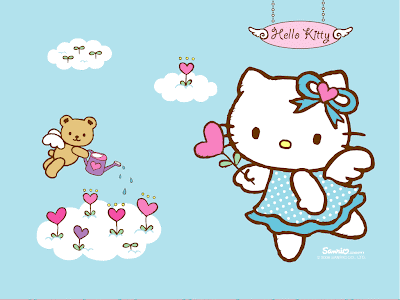 FONDO DE PANTALLA HELLO KITTY CON CORAZONES : INFANTIL Y PARA NIÑOS. FONDO DE PANTALLA HELLO KITTY CON CORAZONES : INFANTIL Y PARA NIÑOS.