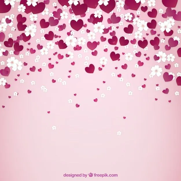 Fondo de primavera con flores y corazones | Descargar Vectores gratis Fondo de primavera con flores y corazones | Descargar Vectores gratis