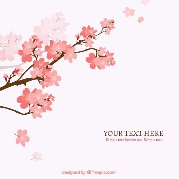 Fondo de rama de árbol del cerezo en flor | Descargar Vectores gratis