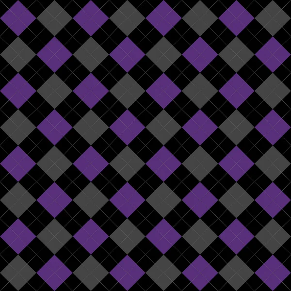 Fondo de repetición argyle negro, morado y gris — Foto stock ...