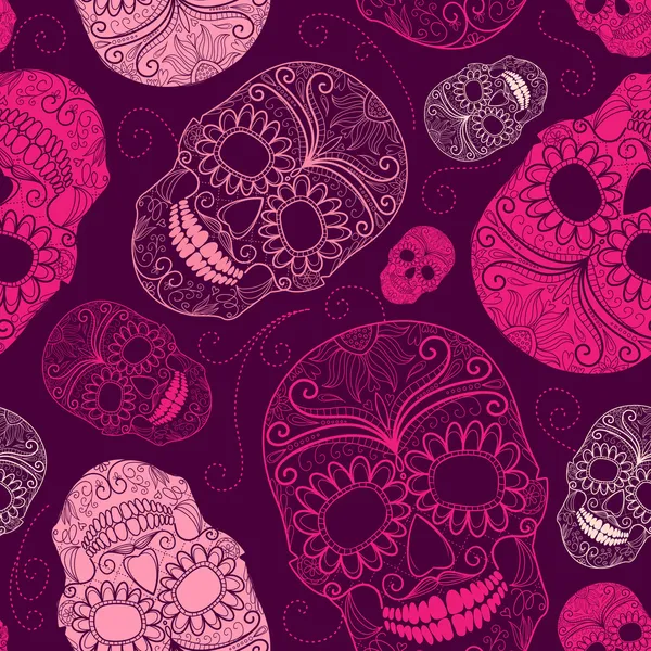 fondo rosa y morado transparente con calaveras — Vector stock ...