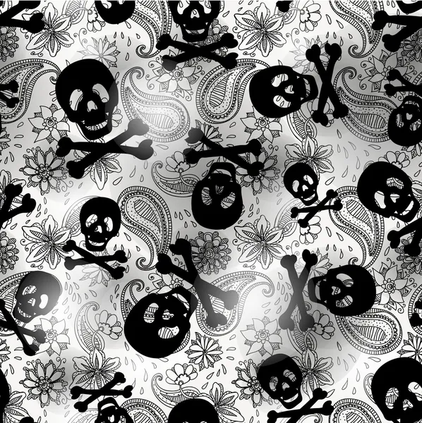 Fondo transparente con calaveras y flores — Vector stock © Depiano ...