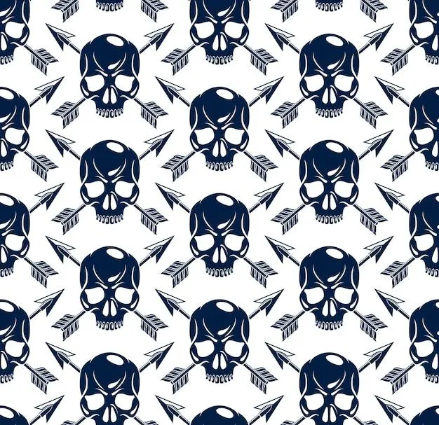Fondo de vector transparente de calaveras negras, patrón sin fin con sculls de muerte de terror, elegante fondo de pantalla del tema de moda de música de cultura de hard rock, imagen Fondo de vector transparente de calaveras negras, patrón sin fin con sculls de muerte de terror, elegante fondo de pantalla del tema de moda de música de cultura de hard rock, imagen