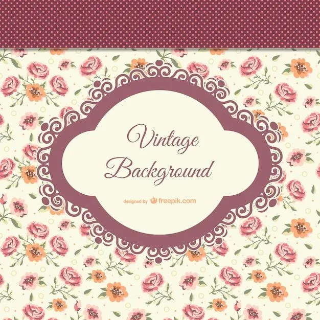 Fondo vintage con patrón de rosas | Descargar Vectores gratis Fondo vintage con patrón de rosas | Descargar Vectores gratis