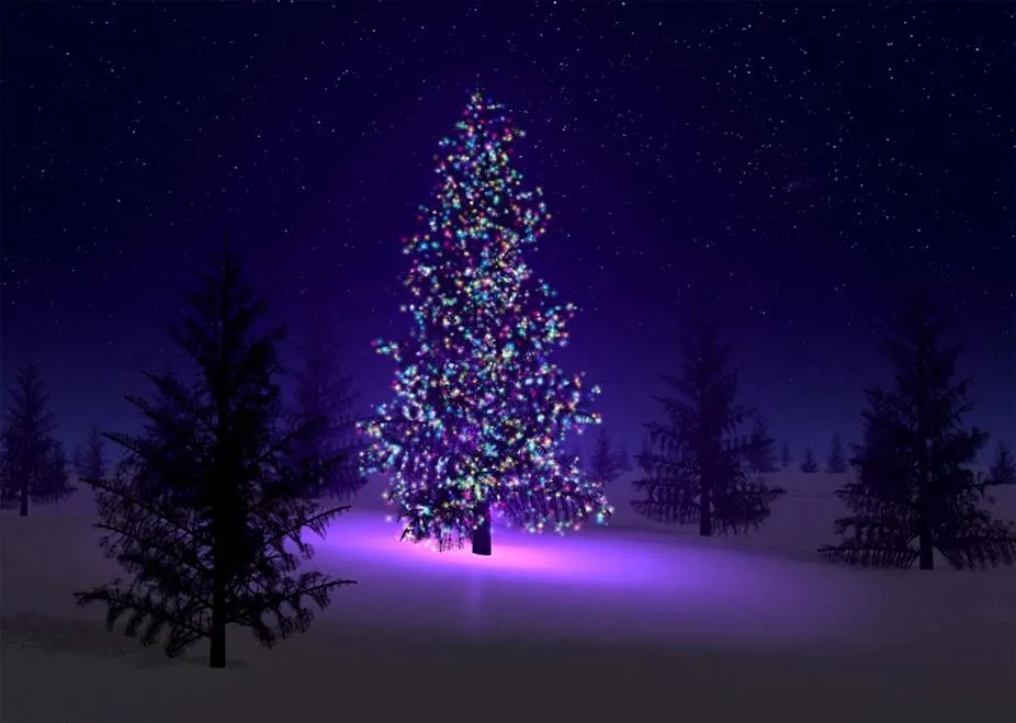 Fondo Wallpaper De Un árbolito De Navidad Con Luces Fondo Wallpaper De Un árbolito De Navidad Con Luces