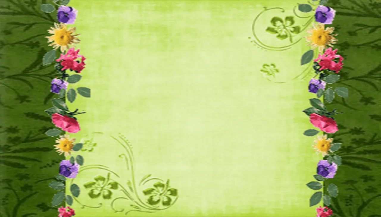 Fondos para Blog Isabella: Cabecera y Fondo Verde de Flores