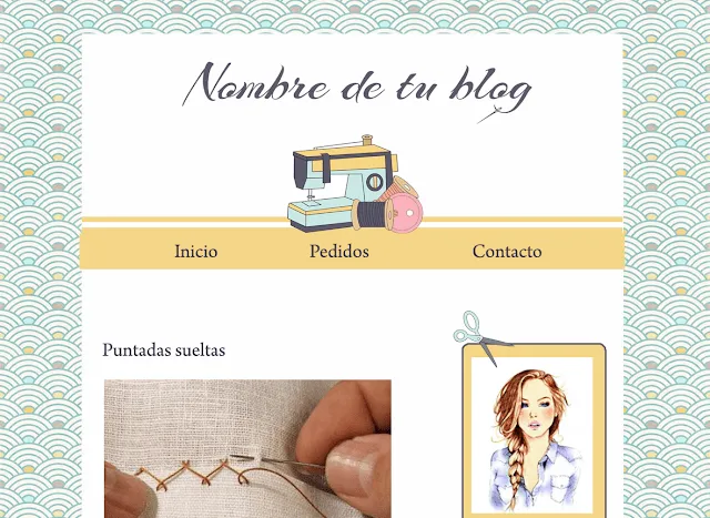 Fondos para Blog Isabella: Plantillas para blog de costura Fondos para Blog Isabella: Plantillas para blog de costura