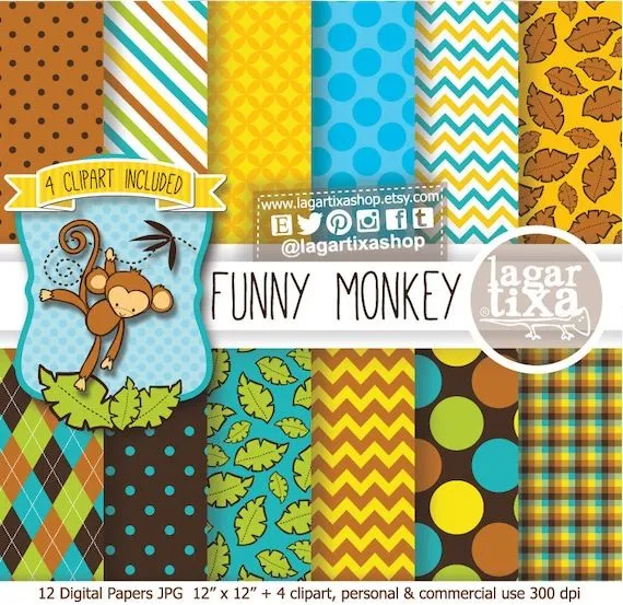 Fondos y Clipart Changuito Papel Digital para por LagartixaShop Fondos y Clipart Changuito Papel Digital para por LagartixaShop