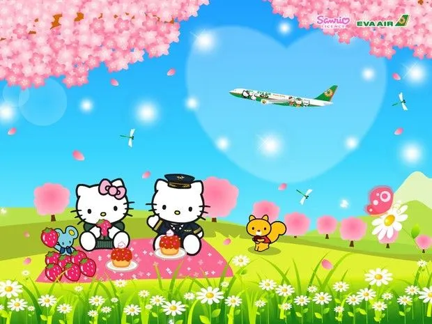Fondos de escritorio Hello Kitty - Fondo hello kitty picnic Fondos de escritorio Hello Kitty - Fondo hello kitty picnic