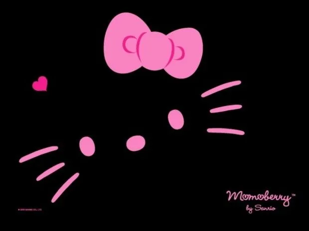 Fondos de escritorio Hello Kitty - Fondo hello kitty negro y rosa Fondos de escritorio Hello Kitty - Fondo hello kitty negro y rosa
