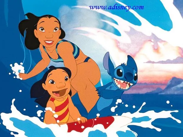 Fondos de escritorios Disney - Lilo, Stitch y Nani