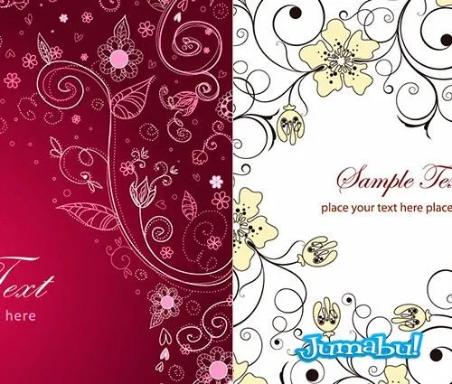Fondos Florales con Arabescos en Vectores | Jumabu Fondos Florales con Arabescos en Vectores | Jumabu