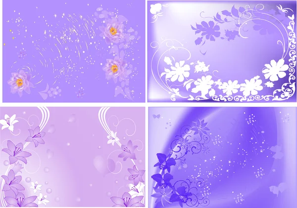 Cuatro fondos de flores lilas — Vector stock © Dr.PAS #7199704 Cuatro fondos de flores lilas — Vector stock © Dr.PAS #7199704