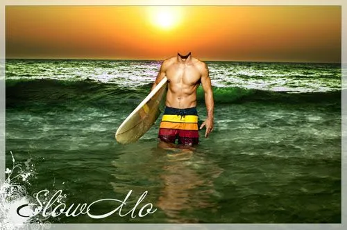 Recursos Photoshop Llanpac: Fotomontaje para hombres de surfista ( Recursos Photoshop Llanpac: Fotomontaje para hombres de surfista (