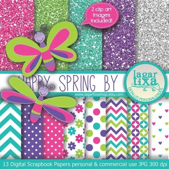Fondos Glitter Brillantina Primavera Mariposas por LagartixaShop Fondos Glitter Brillantina Primavera Mariposas por LagartixaShop