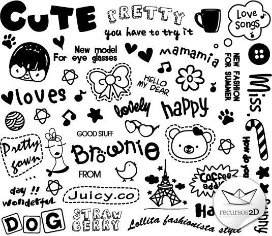 Dibujos infantiles en vector (Vector Kid Drawings) | Recursos 2D.com