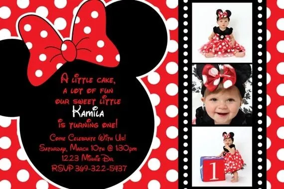 Ver fondos de Minnie para tarjetas de invitación - Imagui