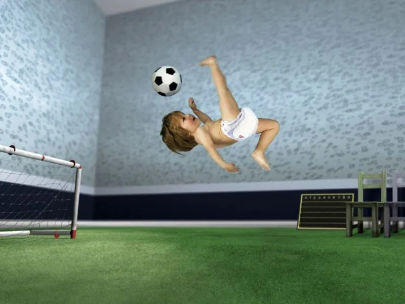 Fondos de Pantalla / Chistosos / Bebe Futbolista Fondos de Pantalla / Chistosos / Bebe Futbolista