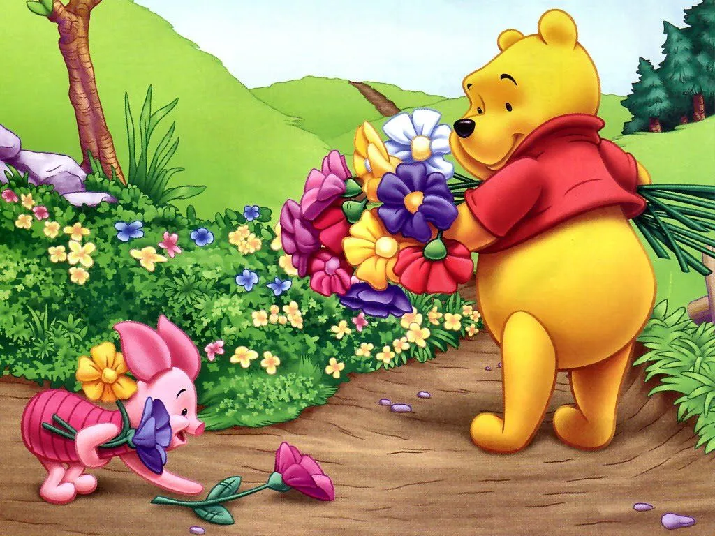 FONDOS DE PANTALLA INFANTILES PARA IMPRIMIR:WINNIE THE POOH COJIENDO ...