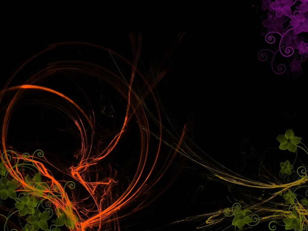 Fondo verde, naranja y Morado