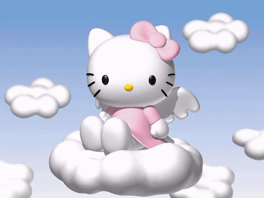 FONDOS DE PANTALLA PARA NIÑOS DE HELLO KITTY:KITTY EN LAS NUVES ...