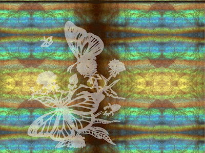 carta paisaje mariposas