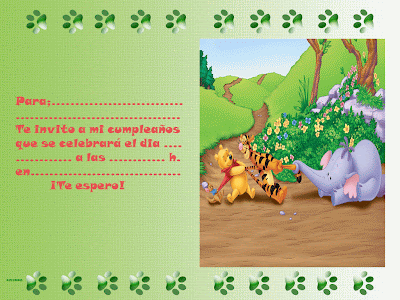 Fondos y Postales: Invitacion infantil disney winnie the pooh Fondos y Postales: Invitacion infantil disney winnie the pooh