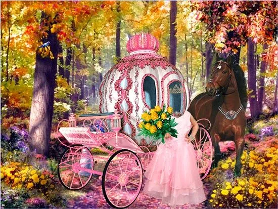 Fotomontaje Princesa en Carruaje (