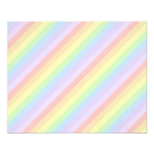 Rayas en colores pastel del arco iris tarjetón de Zazzle.