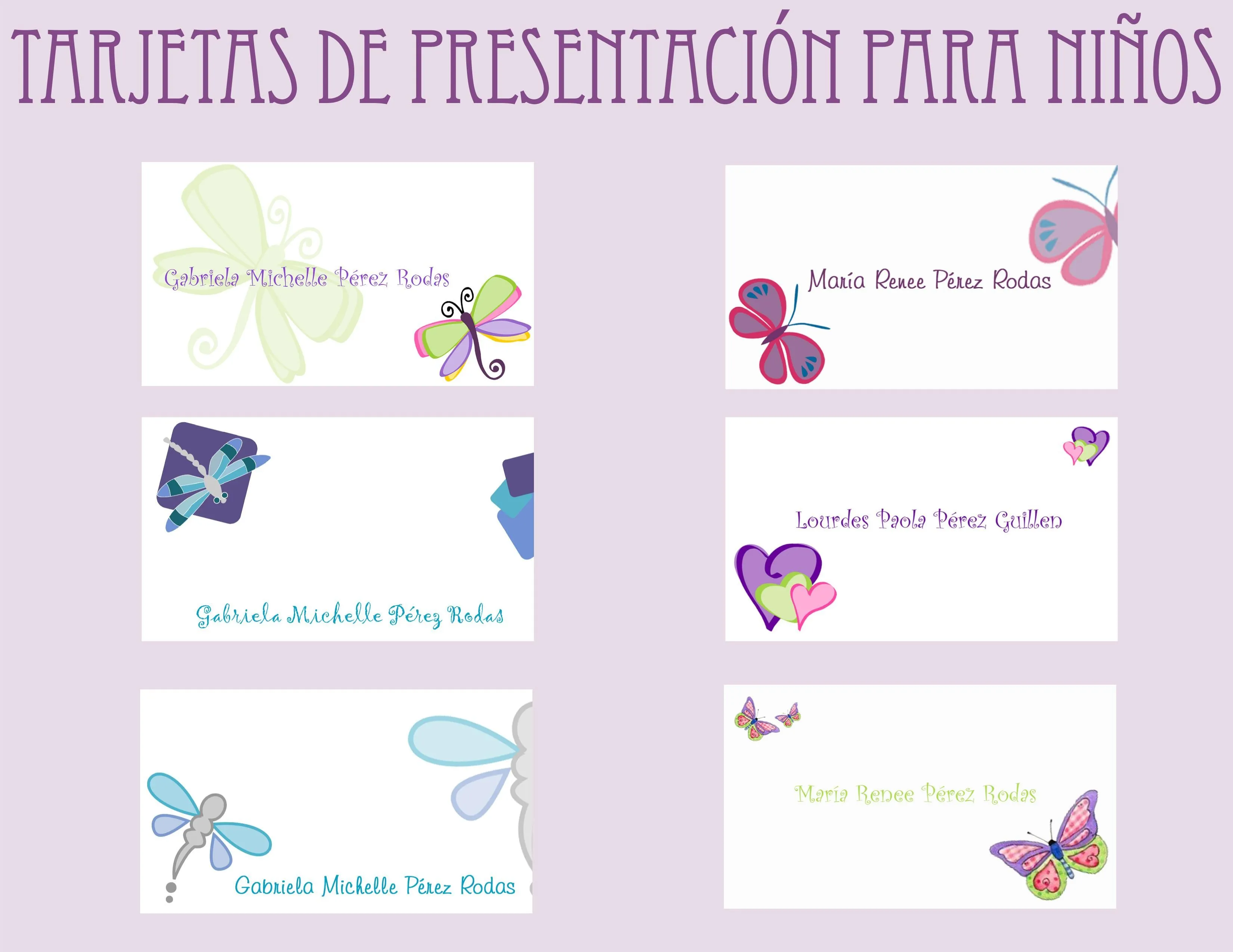 Fondos para tarjetas de presentacion infantiles gratis - Imagui
