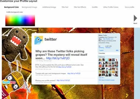 Fondos Twitter, crealos en TwitLay