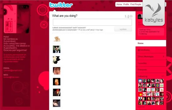 Fondos para Twitter | Kabytes